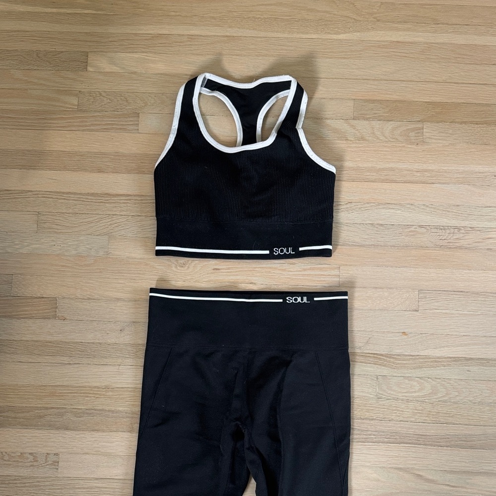 SoulCycle Black and White Activewear Set